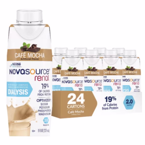 Novasource® Renal Café Mocha Nutritionally Complete Formula for Patients on Dialysis, 8 ounce carton, 24 per case